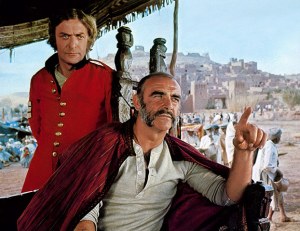 Sean Connery e Michael Caine in "L'uomo che volle farsi re".