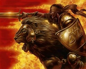 Arioch, demone il cui nome in ebraioc significa "fiero leone".