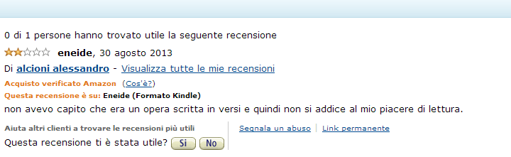 Almeno la potevano scrivere in prosa, 'sta Eneide...