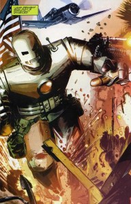 In "Bullet Points" è Steve Rogers a pilotare l'armatura di Iron Man, perché non è mai diventato Capitan America.