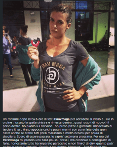 Elisabetta, la mia personale trainer di Krav Maga.