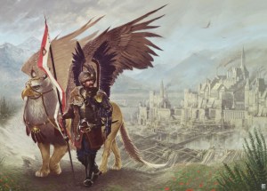 Grifone con cavaliere