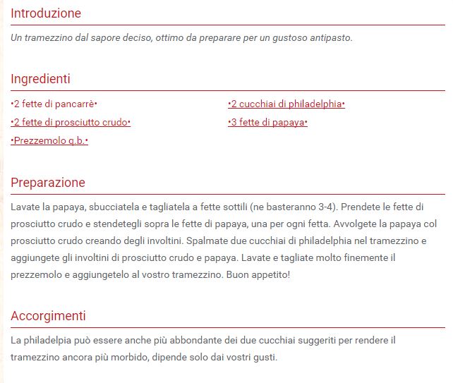 tramezzini alla papaya e prosciutto crudo