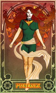 art nouveau phoenix